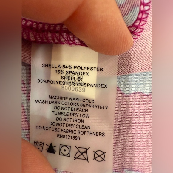 NEW Title Nine Sunbuster Rashguard Dress Magenta Floral Cap Sleeve UPF 50 Sz‎ M - Picture 9 of 10